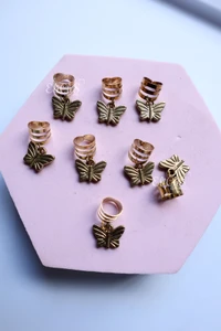 Accesorio para cabello Mariposa Dorado 8 piezas