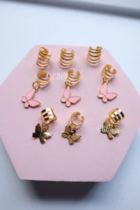 Accesorio para cabello Mariposa Rosado 9 piezas
