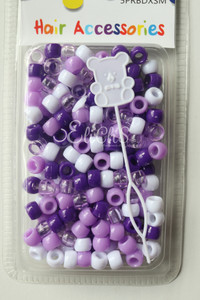 Abalorios Chaquiras Moradas Mixtas Pequeñas