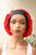 Gorro de Saten con banda ancha color Rojo