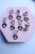 Accesorio para cabello Corazon plateado 8 piezas