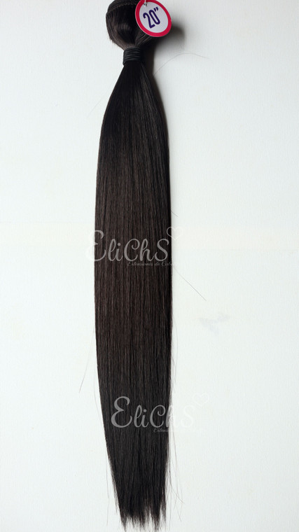Extensiones de seda largo 20 pulgadas color Negro Natural