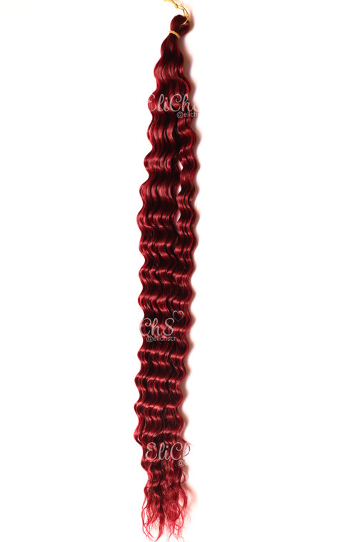 Cabello para crochet o para trenzas Deep wave Largo 30 color  BUG
