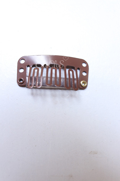 Clips para extensiones color cafe