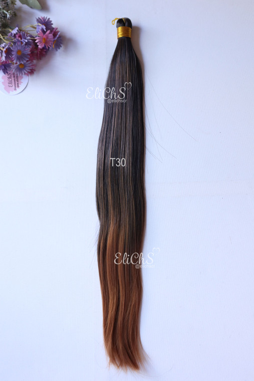 Cabello para trenzas de seda Bone largo 24 color 1B/30