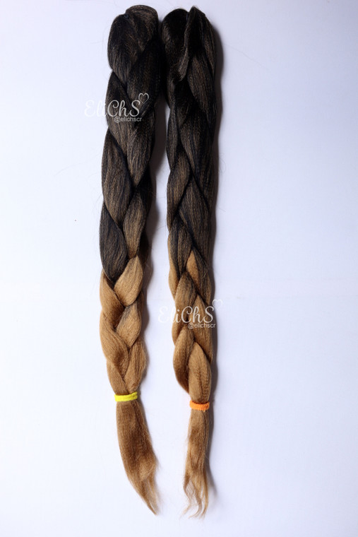 Cabello para trenzas Kanakekalon Premium Largo 24 con 2 piezas  color 1B27