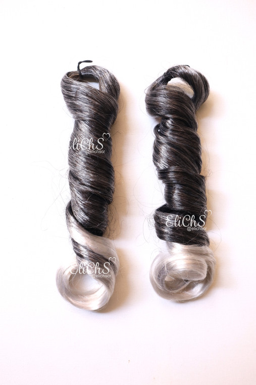 Cabello para trenzas French Pony Largo 24 Color 1BGREY 2 piezas
