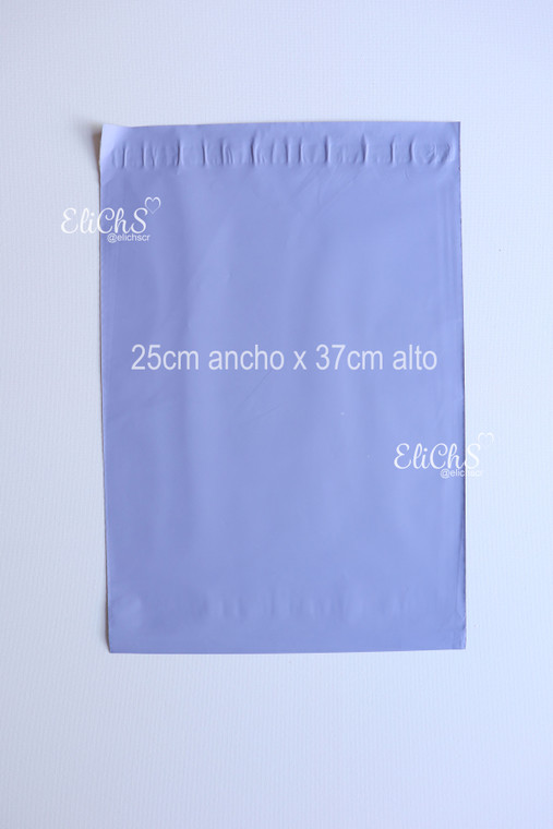 Bolsas para envío Biodegradable 50 unidades color Morado Claro tamaño 25cmx 37cm