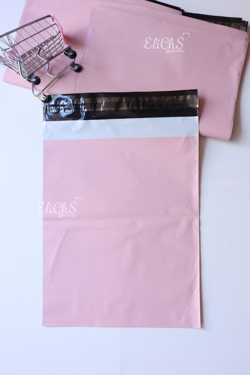 Bolsas para envío Biodegradable 50 unidades color Rosado tamaño 25cmx 37cm