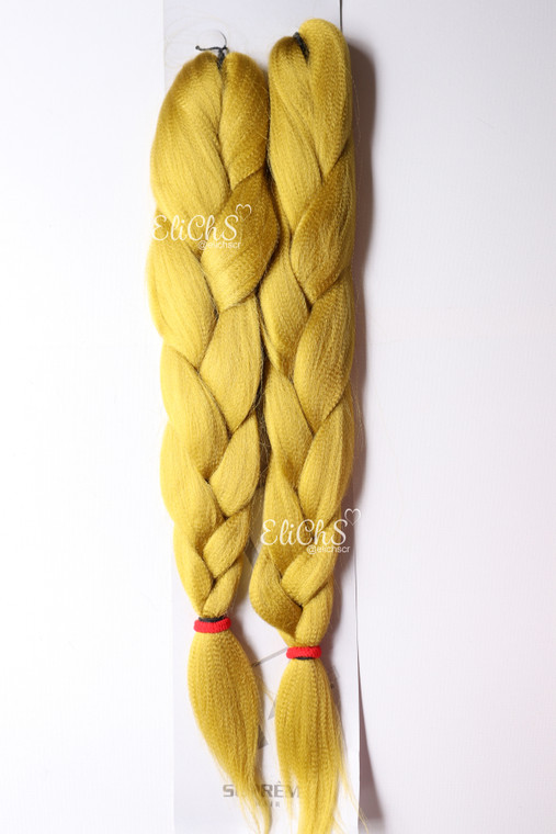 Cabello kanekalon premium Largo 24 pulgadas  color Goldenmustard