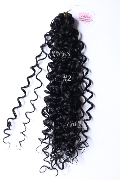 Cabello para crochet Orgánico de Bio proteina Bounce curl color #2 castaño bien oscuro
