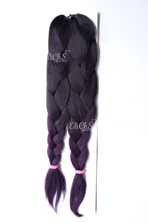 Cabello para trenzas largo 25 color 1BPLUM 2 piezas