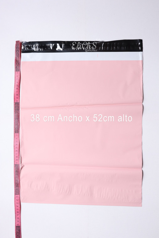 Bolsas para envío Biodegradable 50 unidades color Rosado tamaño 38cmx 52cm
