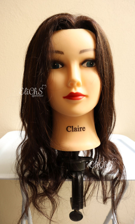 Cabezote de cabello Natural con soporte