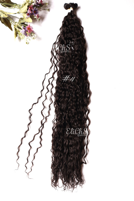 Extensiones de seda Colachas color 4 castaño oscuro  Largo 29