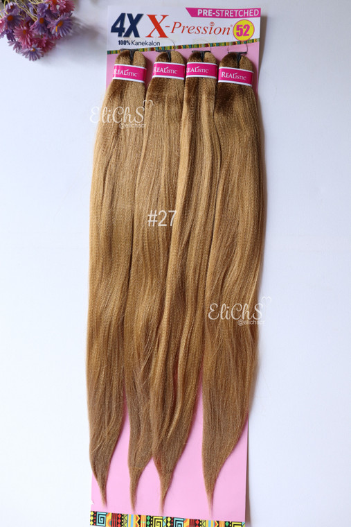 Cabello para trenzas Kanekalon premium 4 piezas  Largo 26 color #27