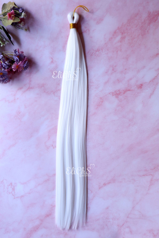 Cabello para trenzas de seda Bone largo 24 pulgadas color Blanco