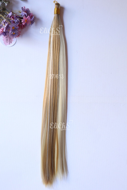 Cabello para trenzas de seda Bone Largo 24 pulgadas  color #27/613