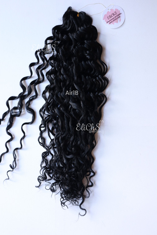 Cabello para crochet Orgánico de Bio proteina AIR wave color #1B negro