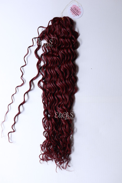 Cabello para crochet Orgánico de Bio proteina AIR curl color #BG Borgoña