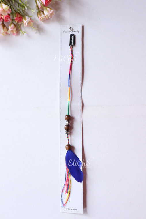 Accesorio pluma clip color azul