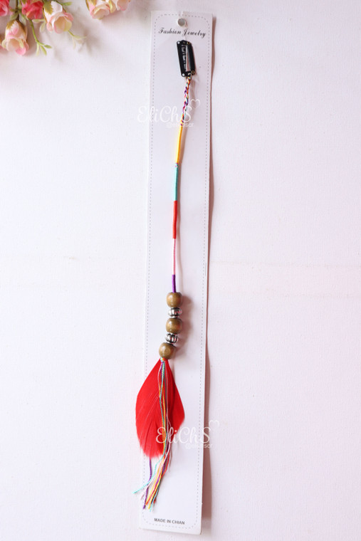 Accesorio pluma clip color Roja