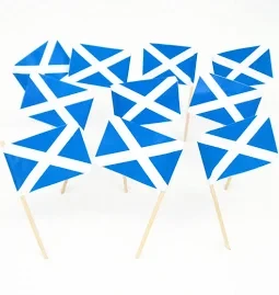 Scotland St. Andrew's Cross Toothpick Flag 100 Count