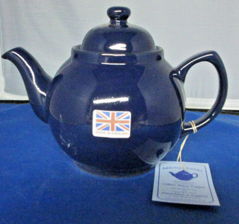 Cobalt "Brown Betty" 6 Cup Teapot
