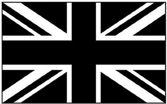 Union Jack Black & White Flag 3 x 2