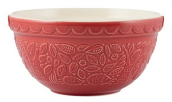 In the Forest Red mixing bowl sml