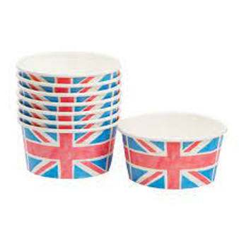 Union Jack ice cream cups