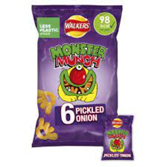 Walkers Monster Munch Pickled Onion 6pkt