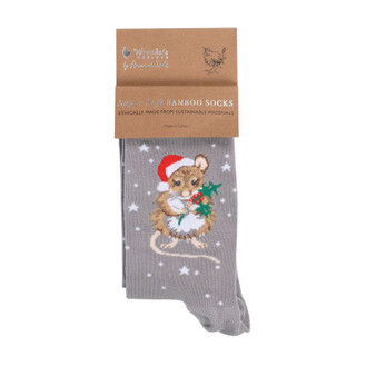 Gift Wrendale Socks Christmas Mouse