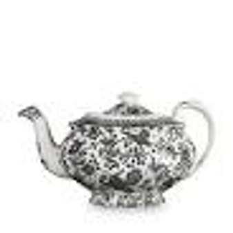 Burleigh Black Regal Peacock Large Teapot