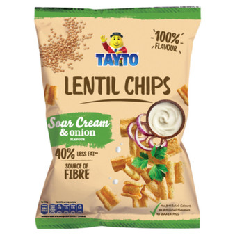 Tayto Lentil Chips Sour Cream & Onion