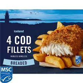 Iceland 4 Cod Fillets Breaded