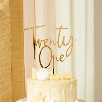 Cake Topper 21 Gold