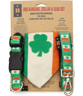 Irish Flag Dog Bandana, Collar & Lead