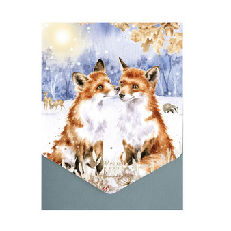 Gift Wrendale Christmas Cards Fox 8 packet