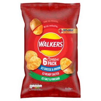 Walkers 6 Pack Assorted crisps