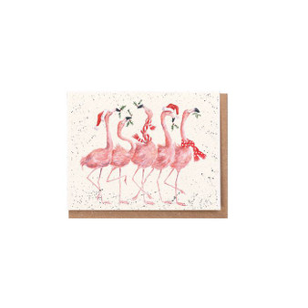 Wrendale Flamingo Christmas Card small