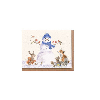 Wrendale Snowman Christmas Card small Wrendale Snowman Christmas Card small