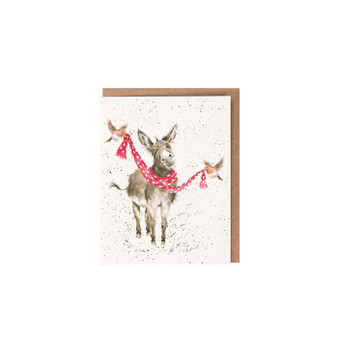Wrendale Christmas Donkey Card small Wrendale Christmas Donkey Card small