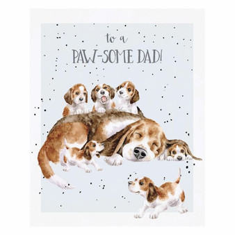 Wrendale Paw-Some Dad Card