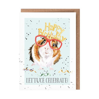 Wrendale Lettuce Celebrate Guinea Pig Birthday Card Wrendale Lettuce Celebrate Guinea Pig Birthday Card
