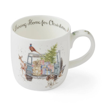 Wrendale Christmas Mug "Driving home for Christmas"