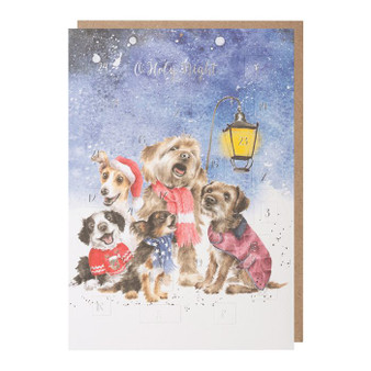 Wrendale O Holy Night Advent Calendar Card dogs