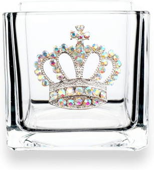 The Queen's Jewels Aurora Borealis Crown Jeweled 4x4  Holder Vase