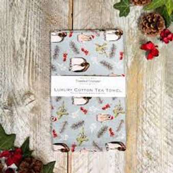 Gift Christmas Penguin Ice Blue Tea Towel Gift Christmas Penguin Ice Blue Tea Towel