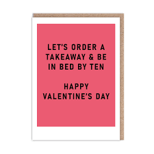 Let's order a takeaway Valentines Card